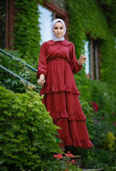 VENEZİA WEAR - ​Venezia Wear Masal Elbise - Kırmızı (1)